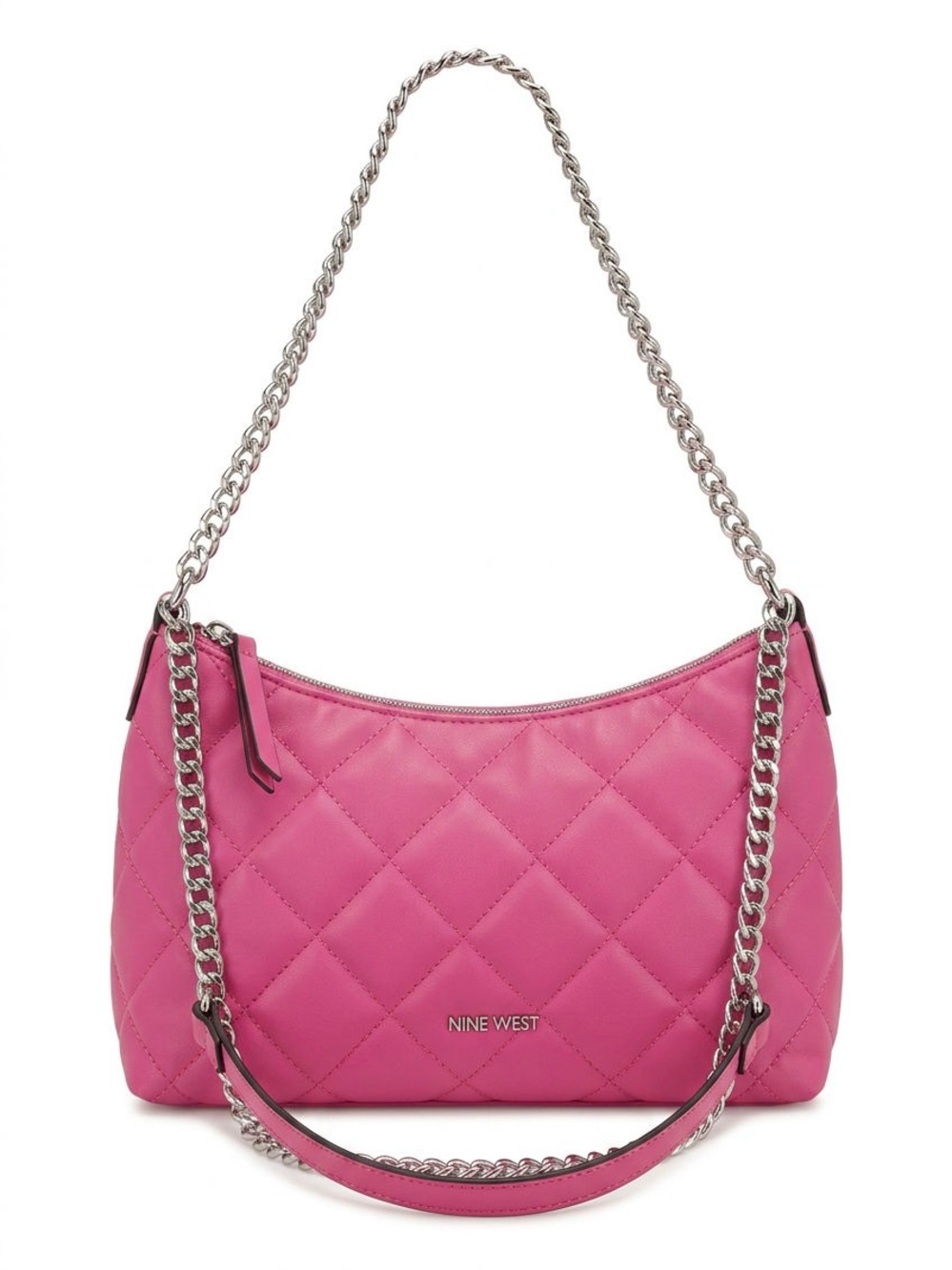 NINE WEST Quilted Shoulder Bag with Double Chain Strap